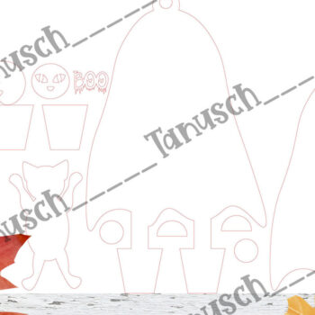 Intra απο ξύλο plywood 3mm-4mm πάχος - Halloween Cute Ghost Laser Δίασταση 6x6 cm INTRAFABR-78190176 - Image 4