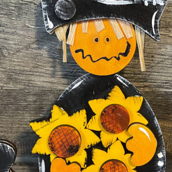 Intra απο ξύλο plywood 3mm-4mm πάχος - Halloween Cute Scarecrow Laser  Δίασταση 6x6 cm INTRAFABR-78190715 - Image 1