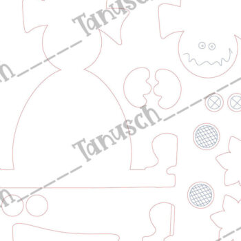 Intra απο ξύλο plywood 3mm-4mm πάχος - Halloween Cute Scarecrow Laser  Δίασταση 6x6 cm INTRAFABR-78190715 - Image 3