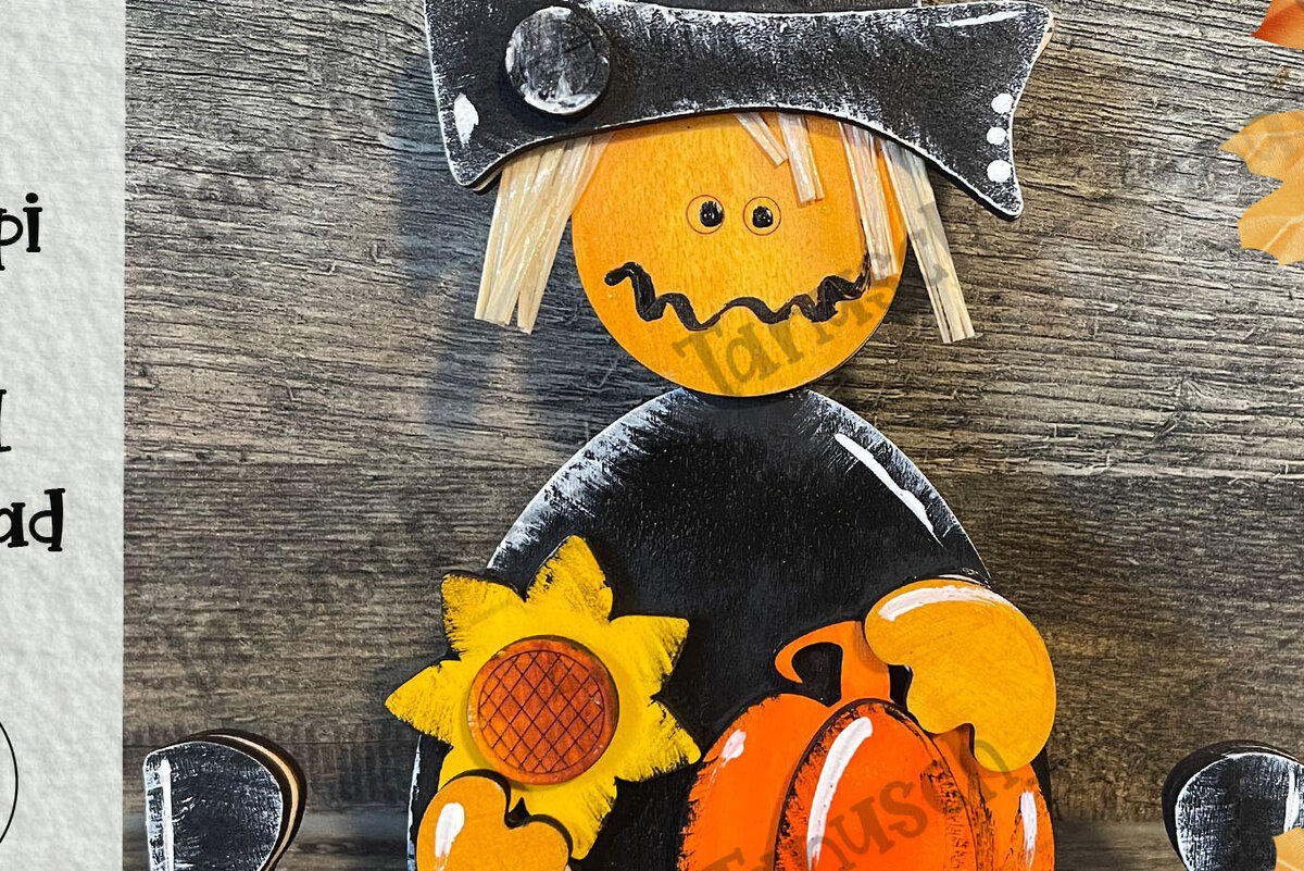 Intra απο ξύλο plywood 3mm-4mm πάχος - Halloween Cute Scarecrow Laser  Δίασταση 6x6 cm INTRAFABR-78190648