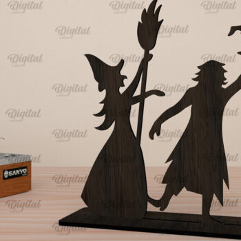 Intra απο ξύλο plywood 3mm-4mm πάχος - Χορευτικοί χαρακτήρες αποκριών με λέιζερ Δίασταση 15x15 cm INTRAFABR-105223467 - Image 1