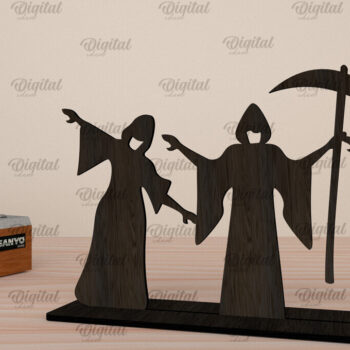 Intra απο ξύλο plywood 3mm-4mm πάχος - Χορευτικοί χαρακτήρες αποκριών με λέιζερ Δίασταση 15x15 cm INTRAFABR-105223565 - Image 1