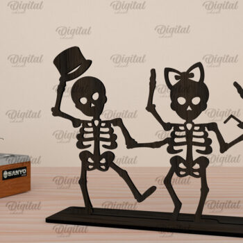 Intra απο ξύλο plywood 3mm-4mm πάχος - Χορευτικοί χαρακτήρες αποκριών με λέιζερ Δίασταση 15x15 cm INTRAFABR-105223357 - Image 1