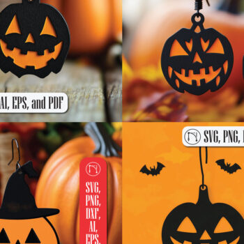 Intra απο ξύλο plywood 3mm-4mm πάχος - Πακέτο  για Halloween Dangle Earring Δίασταση 3x3 cm INTRAFABR-103346954 - Image 1