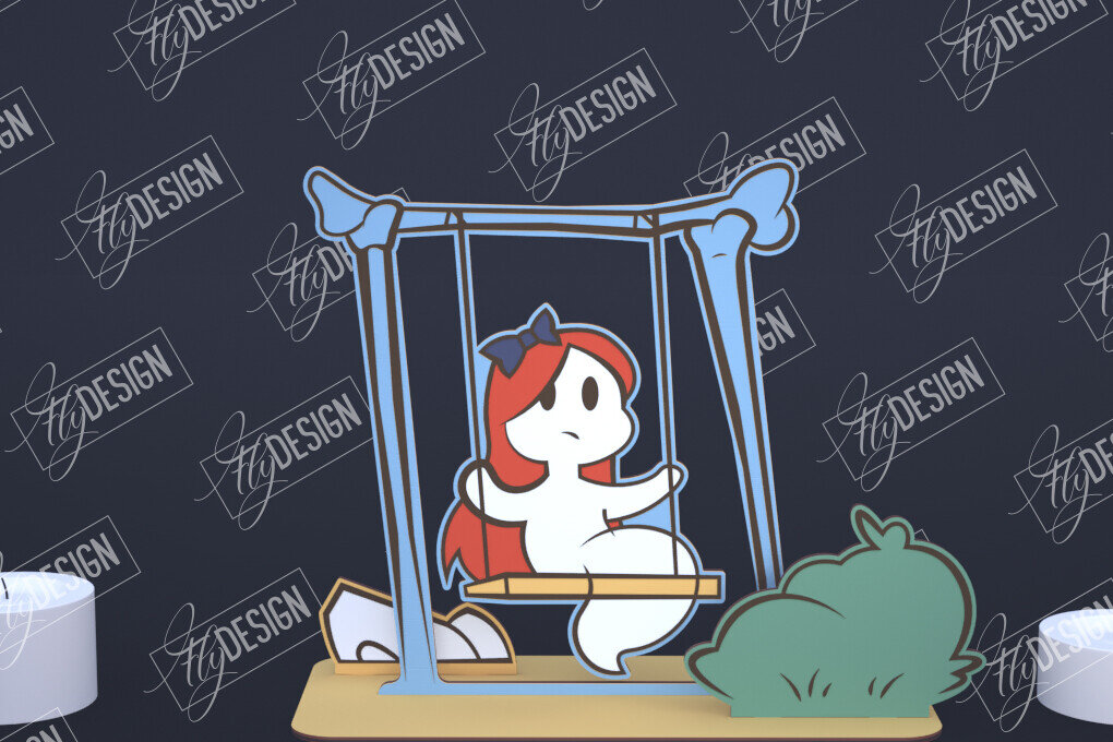 Intra απο ξύλο plywood 3mm-4mm πάχος - Διακόσμηση αποκριών | 3D σκηνή αποκριών Δίασταση 15x15 cm INTRAFABR-104059360