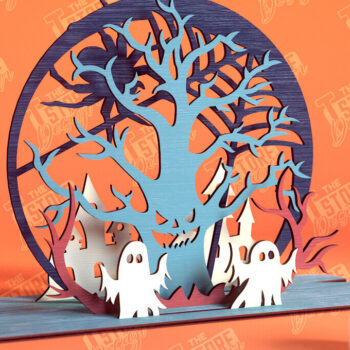 Intra απο ξύλο plywood 3mm-4mm πάχος - Διακόσμηση αποκριών | 3D σκηνή αποκριών|CNC Δίασταση 15x15 cm INTRAFABR-103793024 - Image 1