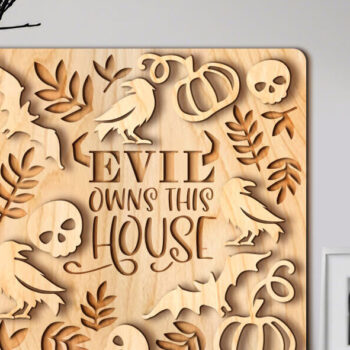 Intra απο ξύλο plywood 3mm-4mm πάχος - Halloween Decor 6 σχέδια Δίασταση 15x15 cm INTRAFABR-77803813 - Image 6
