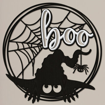 Intra απο ξύλο plywood 3mm-4mm πάχος - Halloween Decor, Halloween Boo Δίασταση 15x15 cm INTRAFABR-16799109 - Image 3