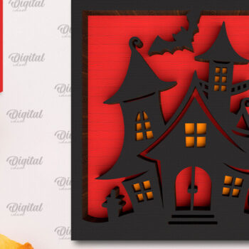 Intra απο ξύλο plywood 3mm-4mm πάχος - Σχέδιο κοπής λέιζερ διακόσμησης αποκριών Δίασταση 15x15 cm INTRAFABR-103784829 - Image 1