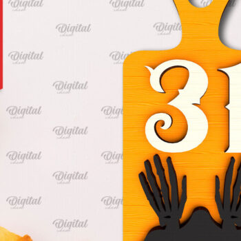 Intra απο ξύλο plywood 3mm-4mm πάχος - Σχέδιο κοπής λέιζερ διακόσμησης αποκριών Δίασταση 15x15 cm INTRAFABR-103784911 - Image 1