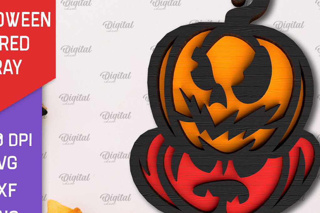 Intra απο ξύλο plywood 3mm-4mm πάχος - Σχέδιο κοπής λέιζερ διακόσμησης αποκριών Δίασταση 15x15 cm INTRAFABR-103784964