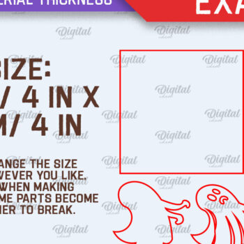 Intra απο ξύλο plywood 3mm-4mm πάχος - Σχέδιο κοπής λέιζερ διακόσμησης αποκριών Δίασταση 15x15 cm INTRAFABR-103784986 - Image 2