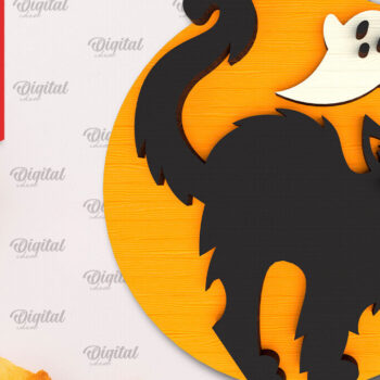 Intra απο ξύλο plywood 3mm-4mm πάχος - Σχέδιο κοπής λέιζερ διακόσμησης αποκριών Δίασταση 15x15 cm INTRAFABR-103785003 - Image 1