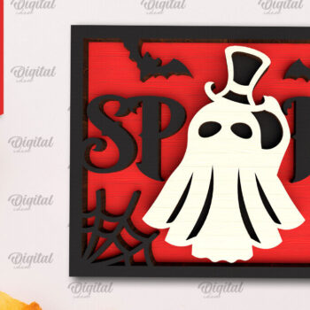 Intra απο ξύλο plywood 3mm-4mm πάχος - Σχέδιο κοπής λέιζερ διακόσμησης αποκριών Δίασταση 15x15 cm INTRAFABR-103785015 - Image 1