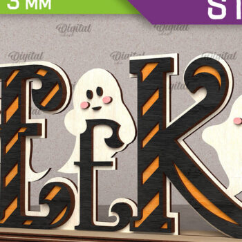 Intra απο ξύλο plywood 3mm-4mm πάχος - Σχέδιο κοπής λέιζερ διακόσμησης αποκριών Δίασταση 15x15 cm INTRAFABR-107363070 - Image 1