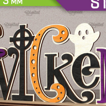 Intra απο ξύλο plywood 3mm-4mm πάχος - Σχέδιο κοπής λέιζερ διακόσμησης αποκριών Δίασταση 15x15 cm INTRAFABR-107363285 - Image 1