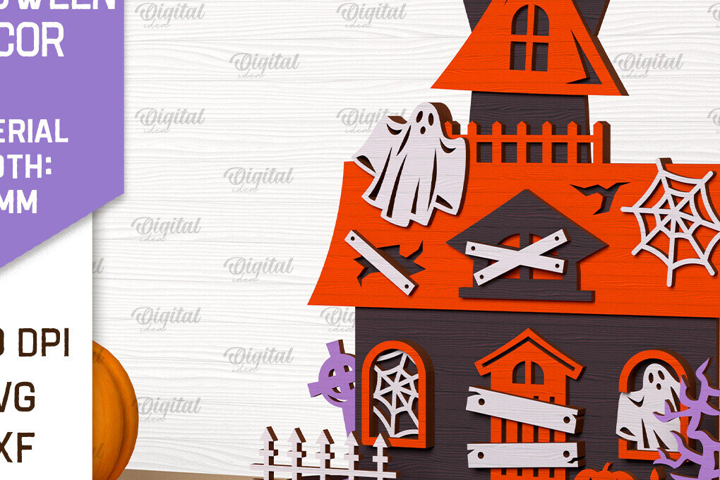 Intra απο ξύλο plywood 3mm-4mm πάχος - Σχέδιο κοπής λέιζερ διακόσμησης αποκριών Δίασταση 15x15 cm INTRAFABR-102529337