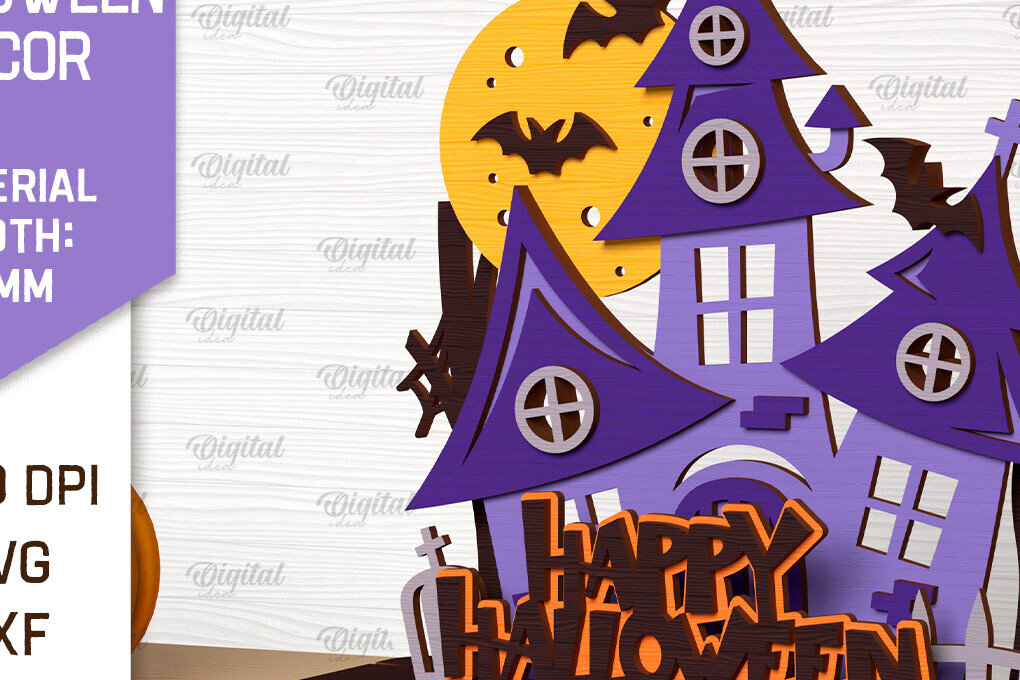 Intra απο ξύλο plywood 3mm-4mm πάχος - Σχέδιο κοπής λέιζερ διακόσμησης αποκριών Δίασταση 15x15 cm INTRAFABR-102529262