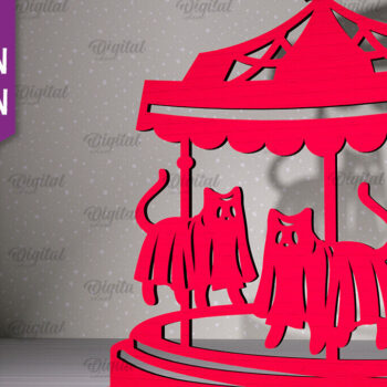 Intra απο ξύλο plywood 3mm-4mm πάχος - Δέσμη κοπής με λέιζερ αποκριάτικες διακοσμήσεις Δίασταση 15x15 cm INTRAFABR-102836379 - Image 4