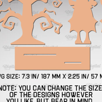 Intra απο ξύλο plywood 3mm-4mm πάχος - Δέσμη κοπής με λέιζερ αποκριάτικες διακοσμήσεις Δίασταση 15x15 cm INTRAFABR-103999377 - Image 2