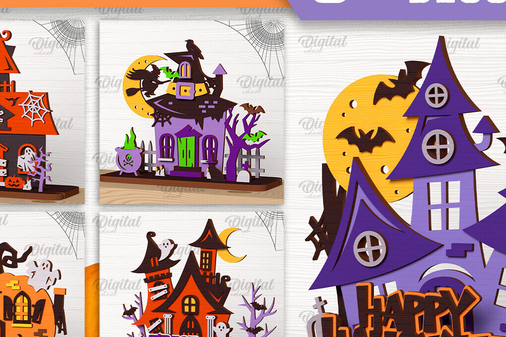 Intra απο ξύλο plywood 3mm-4mm πάχος - Δέσμη κοπής με λέιζερ αποκριάτικες διακοσμήσεις Δίασταση 15x15 cm INTRAFABR-102531903