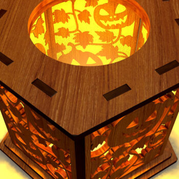 Intra απο ξύλο plywood 3mm-4mm πάχος - Διακοσμητικό Σετ Κηροπήγιο Απόκριες Δίασταση 4x4 cm INTRAFABR-106563985 - Image 2