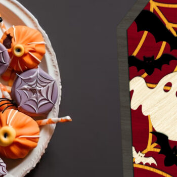 Intra απο ξύλο plywood 3mm-4mm πάχος - Διακοσμητικό φέρετρο αποκριών με φάντασμα Δίασταση 7x12 cm INTRAFABR-105775634 - Image 2