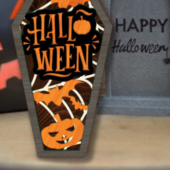 Intra απο ξύλο plywood 3mm-4mm πάχος - Διακοσμητικό φέρετρο αποκριών Δίασταση 7x12 cm INTRAFABR-105643783 - Image 1