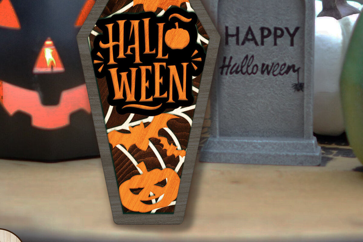 Intra απο ξύλο plywood 3mm-4mm πάχος - Διακοσμητικό φέρετρο αποκριών Δίασταση 7x12 cm INTRAFABR-105643783