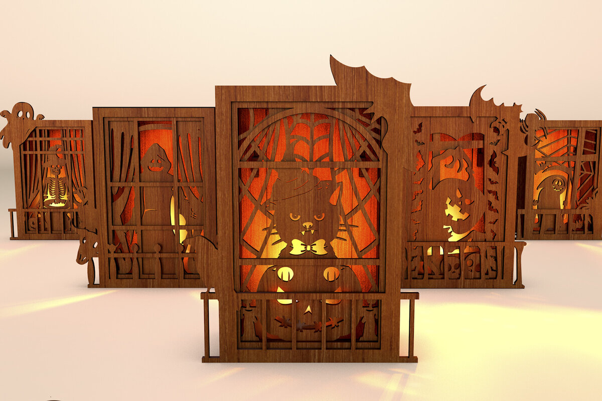 Intra απο ξύλο plywood 3mm-4mm πάχος - Αποκριάτικα διακοσμητικά κομμένα αρχεία φωτός Δίασταση 5x5 cm INTRAFABR-108811093