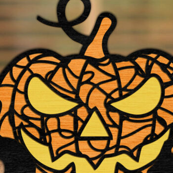 Intra απο ξύλο plywood 3mm-4mm πάχος - Διακοσμητικό πρότυπο κολοκύθας αποκριών Δίασταση 5x6 cm INTRAFABR-106029349 - Image 4