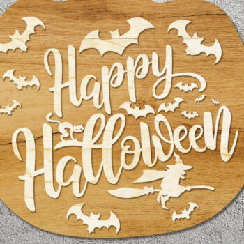 Intra απο ξύλο plywood 3mm-4mm πάχος - Διακοσμητικό πάνελ τοίχου από κολοκύθα αποκριών Δίασταση 5x8 cm INTRAFABR-105160172 - Image 1