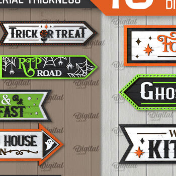 Intra απο ξύλο plywood 3mm-4mm πάχος - Πακέτο LaserCut Sign κατεύθυνσης αποκριών Δίασταση 15x15 cm INTRAFABR-106666782 - Image 1