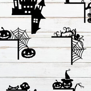 Intra απο ξύλο plywood 3mm-4mm πάχος - Γωνιακό Πακέτο πόρτας Halloween  Δίασταση 15x15 cm INTRAFABR-79022671 - Image 3