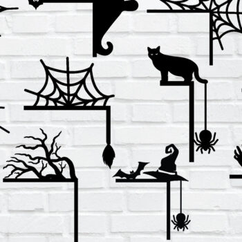 Intra απο ξύλο plywood 3mm-4mm πάχος - Γωνιακό Πακέτο πόρτας Halloween  Δίασταση 40x50 cm INTRAFABR-78656554 - Image 1