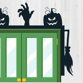 Intra απο ξύλο plywood 3mm-4mm πάχος - Δέσμη κοπής λέιζερ γωνιακής πόρτας Halloween 3 Δίασταση 15x15 cm INTRAFABR-79683817 - Image 3