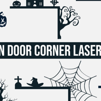 Intra απο ξύλο plywood 3mm-4mm πάχος - Δέσμη κοπής με λέιζερ γωνιακή πόρτα για το Halloween Δίασταση 15x15 cm INTRAFABR-79662872 - Image 2