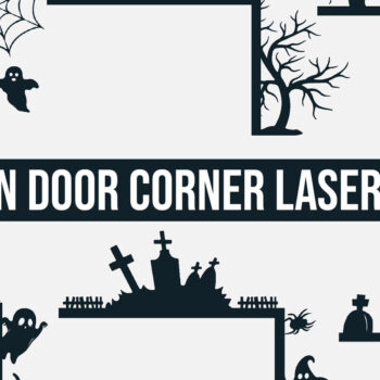 Intra απο ξύλο plywood 3mm-4mm πάχος - Δέσμη κοπής με λέιζερ γωνιακή πόρτα για το Halloween Δίασταση 15x15 cm INTRAFABR-79662872 - Image 5