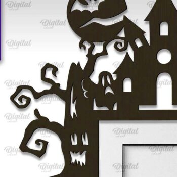 Intra απο ξύλο plywood 3mm-4mm πάχος - Σχέδιο κοπής με λέιζερ γωνία πόρτας αποκριών Δίασταση 15x15 cm INTRAFABR-104181417 - Image 1