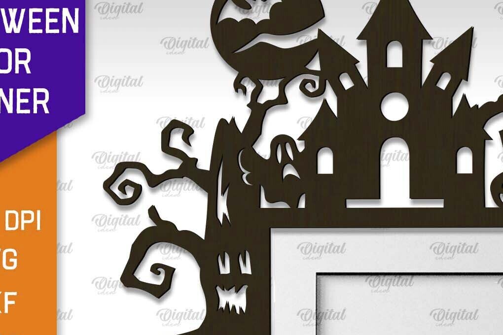 Intra απο ξύλο plywood 3mm-4mm πάχος - Σχέδιο κοπής με λέιζερ γωνία πόρτας αποκριών Δίασταση 15x15 cm INTRAFABR-104181417