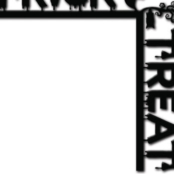 Intra απο ξύλο plywood 3mm-4mm πάχος - Σχέδιο κοπής με λέιζερ γωνία πόρτας Halloween 6 Δίασταση 15x15 cm INTRAFABR-125181586 - Image 1