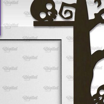 Intra απο ξύλο plywood 3mm-4mm πάχος - Σχέδιο κοπής με λέιζερ γωνία πόρτας αποκριών Δίασταση 15x15 cm INTRAFABR-104181089 - Image 1