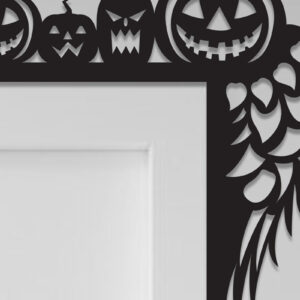 Intra απο ξύλο plywood 3mm-4mm πάχος - Halloween Door Corner Laser Cut  Δίασταση 15x15 cm INTRAFABR-105623521