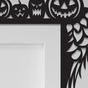 Intra απο ξύλο plywood 3mm-4mm πάχος - Halloween Door Corner Laser Cut Δίασταση 15x15 cm INTRAFABR-105623521 - Image 1