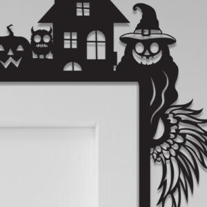 Intra απο ξύλο plywood 3mm-4mm πάχος - Halloween Door Corner Laser Cut  Δίασταση 15x15 cm INTRAFABR-105623526