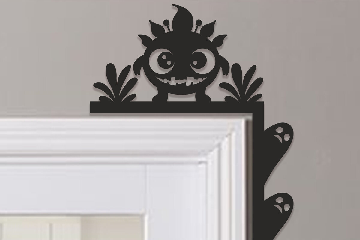 Intra απο ξύλο plywood 3mm-4mm πάχος - Halloween Door Corner Laser Cut  Δίασταση 15x15 cm INTRAFABR-100615633