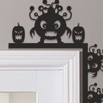 Intra απο ξύλο plywood 3mm-4mm πάχος - Halloween Door Corner Laser Cut Δίασταση 15x15 cm INTRAFABR-100615639 - Image 1