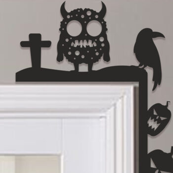 Intra απο ξύλο plywood 3mm-4mm πάχος - Halloween Door Corner Laser Cut Δίασταση 15x15 cm INTRAFABR-100615643 - Image 1