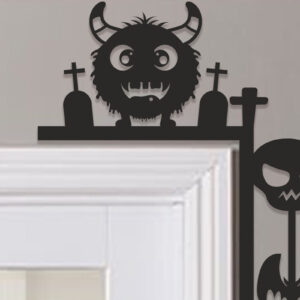 Intra απο ξύλο plywood 3mm-4mm πάχος - Halloween Door Corner Laser Cut  Δίασταση 15x15 cm INTRAFABR-100615647