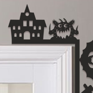 Intra απο ξύλο plywood 3mm-4mm πάχος - Halloween Door Corner Laser Cut  Δίασταση 15x15 cm INTRAFABR-100615655